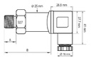 HUBA 620 Rel. pressure Switch, 1 Aac relay out  6-75 mbar NBR