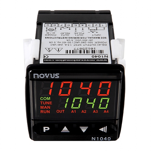 N1040-PRRR USB RS485 24V Temp. controller, 3 relays + pulse out, 48x48 mm